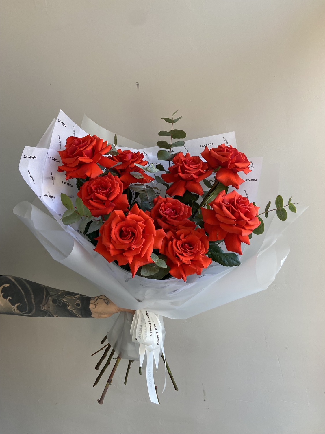 Большой букет с французской розой