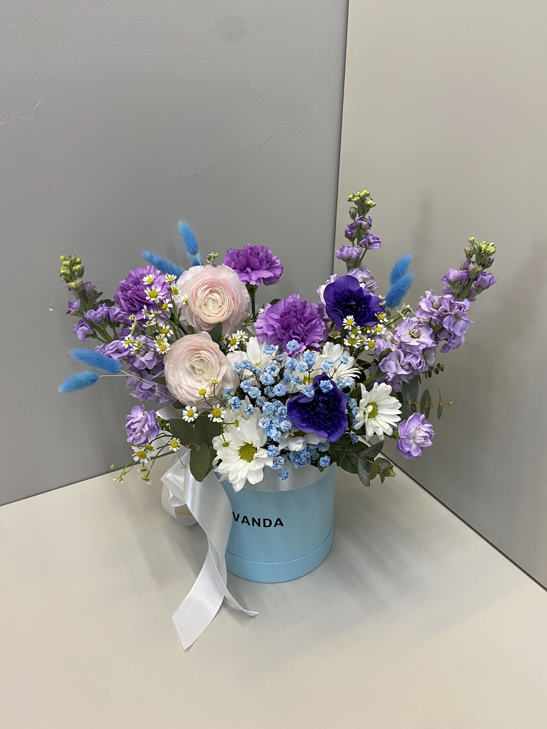 Сборная композиция в голубых тонах