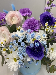 Сборная композиция в голубых тонах