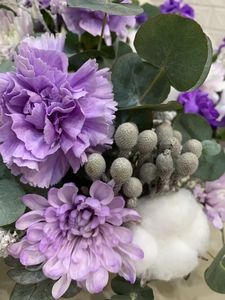 Композиция сиреневая с хлопком