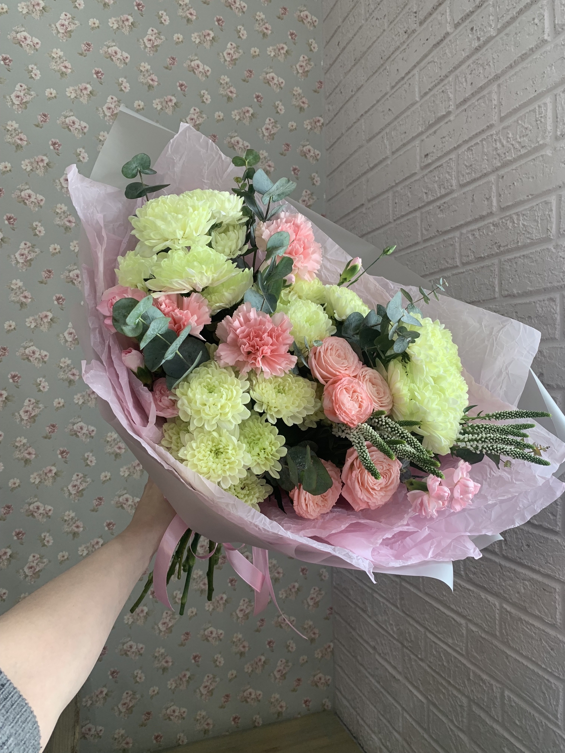 Букет розовый рассвет