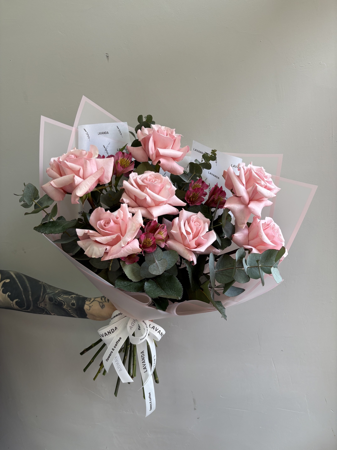 Букет розовая Роза