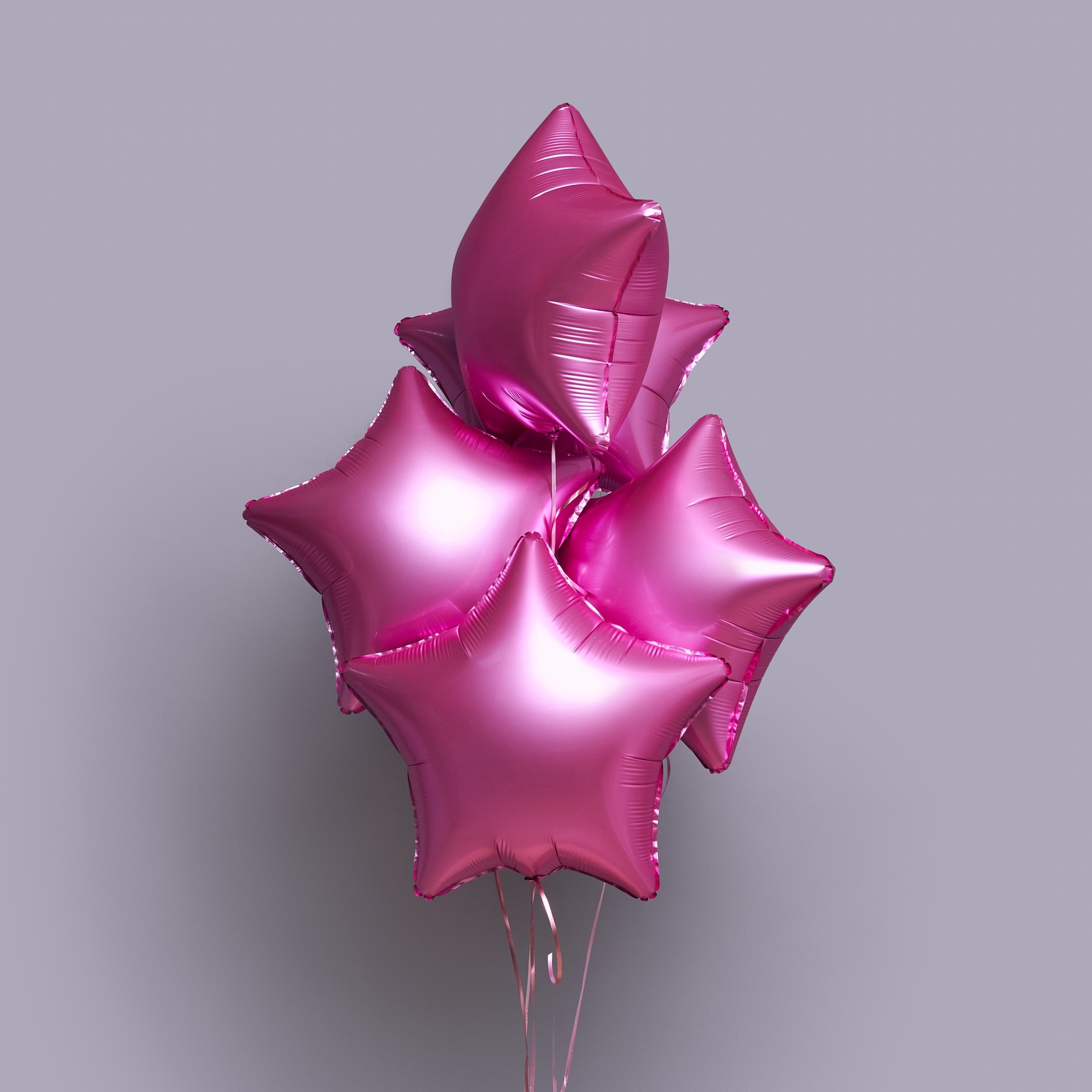 "Розовая звезда" фольгированный шар с гелием