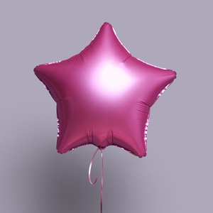 "Розовая звезда" фольгированный шар с гелием