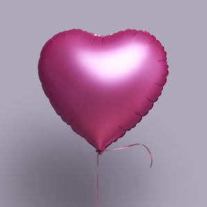 "Розовое сердце" фольгированный шар с гелием