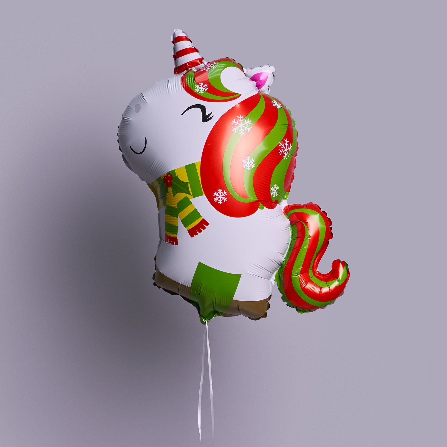 "Новогодний единорог" фольгированный шар с гелием