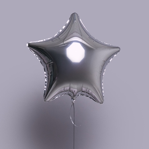 "Серебристая звезда" фольгированный шар с гелием