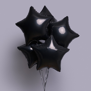 "Черная звезда" фольгированный шар с гелием