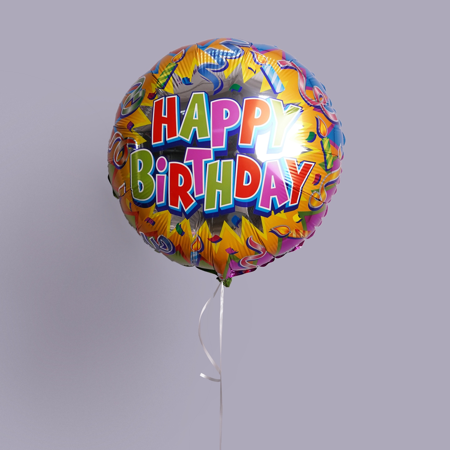 "С Днем Рождения" фольгированный шар с гелием (в ассортименте)
